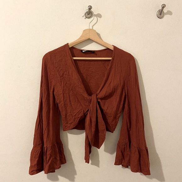 Linen wrap top - Picture 1 of 2